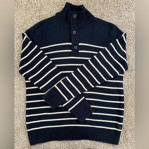 EUC Vintage American Eagle Mens Quarter Zip Pullover Cotton Sweater Size Large